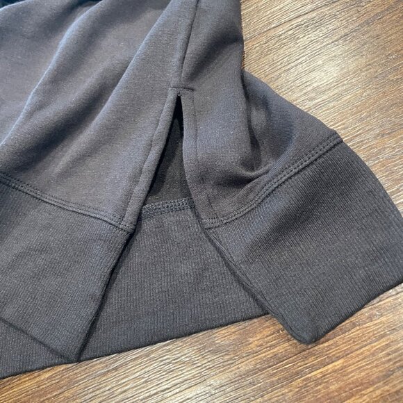 NEW Athleta Coaster Luxe Sweatshirt Sz L Black Stretch Crewneck Modal Ultra Soft - Picture 6 of 11